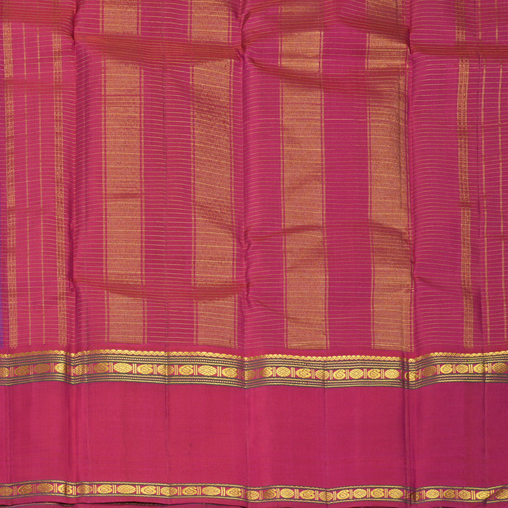 Hayagrivas Handloom Purple Kanjivaram Silk Saree with Ganga Jamuna Border KBF590G1-2