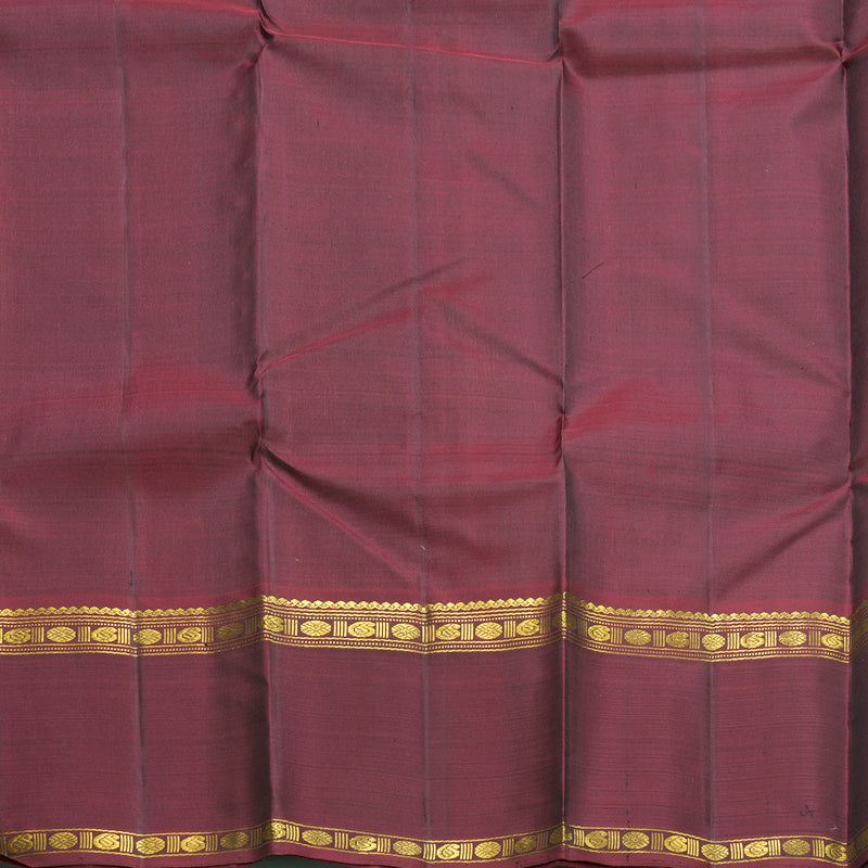 Hayagrivas Handloom Black Kanjivaram Silk Saree with Ganga Jamuna Border KBF590G1-6