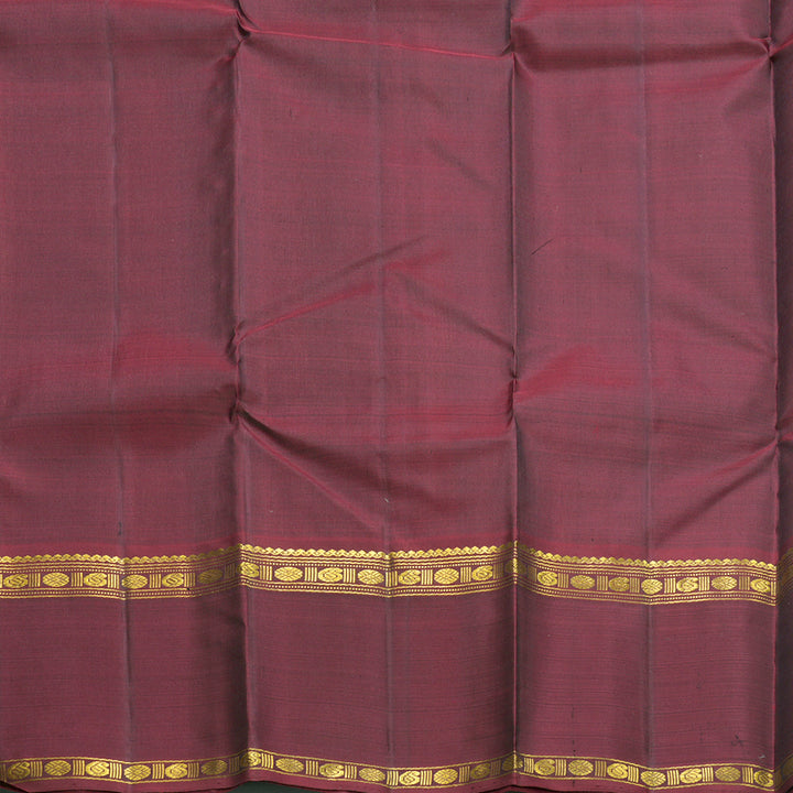 Hayagrivas Handloom Black Kanjivaram Silk Saree with Ganga Jamuna Border KBF590G1-6