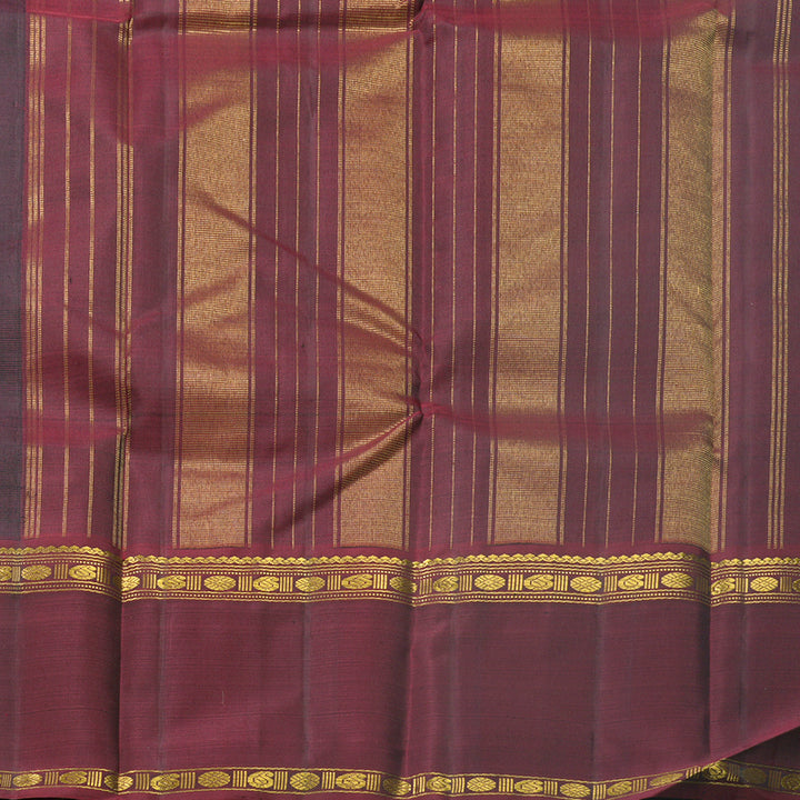 Hayagrivas Handloom Black Kanjivaram Silk Saree with Ganga Jamuna Border KBF590G1-6