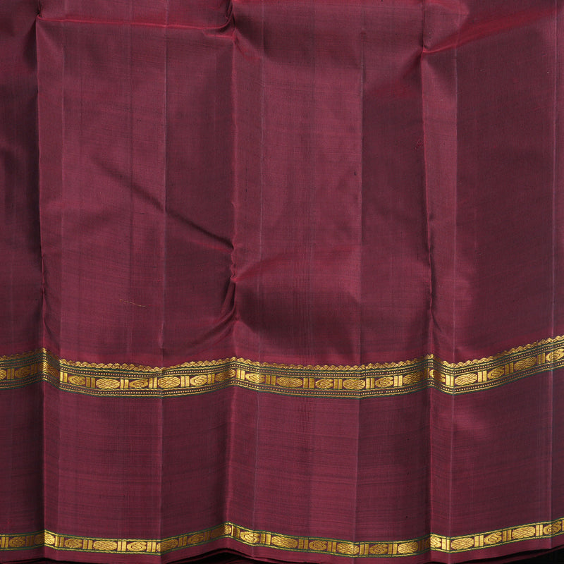 Hayagrivas Handloom Mild Elaichi Green Kanjivaram Silk Saree with Ganga Jamuna Border KBF590G1-7