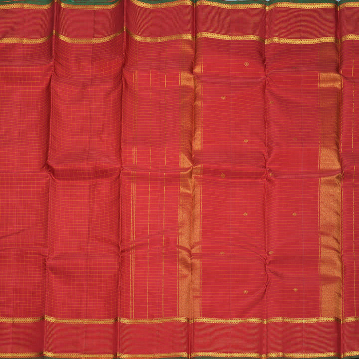 Hayagrivas Handloom Red Kanjivaram Silk Saree KBF590G2-3