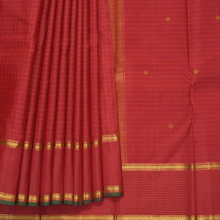 Hayagrivas Handloom Red Kanjivaram Silk Saree KBF590G2-3