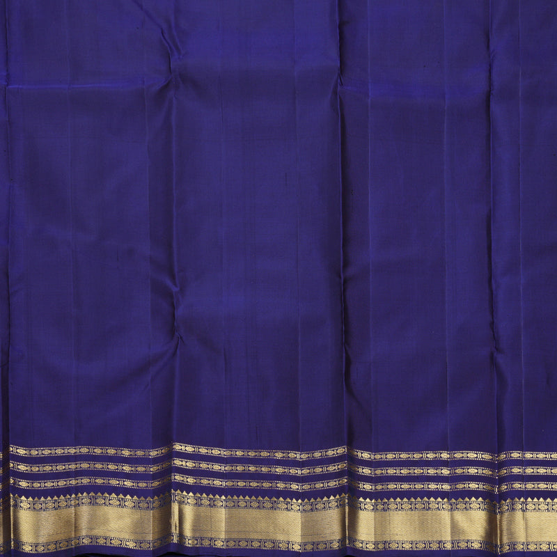 Hayagrivas Handloom Ink Blue Kanjivaram Silk Saree KBF590G3-1