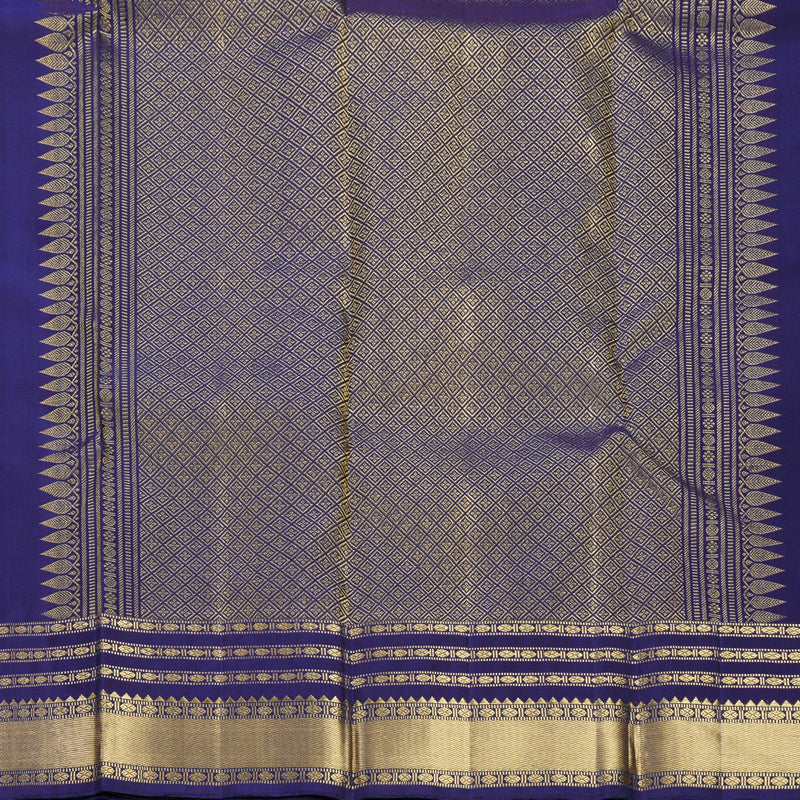 Hayagrivas Handloom Ink Blue Kanjivaram Silk Saree KBF590G3-1