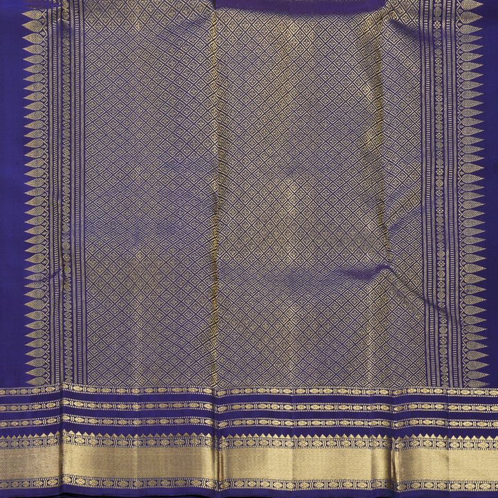 Hayagrivas Handloom Ink Blue Kanjivaram Silk Saree KBF590G3-1