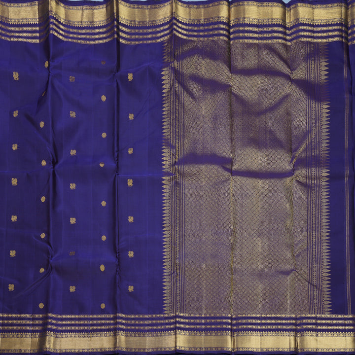 Hayagrivas Handloom Ink Blue Kanjivaram Silk Saree KBF590G3-1