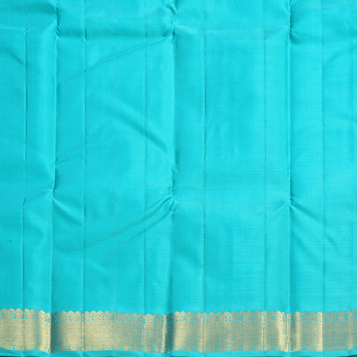 Hayagrivas Handloom Purple Kanjivaram Silk Saree with Sea Blue Border KBF590G4-1