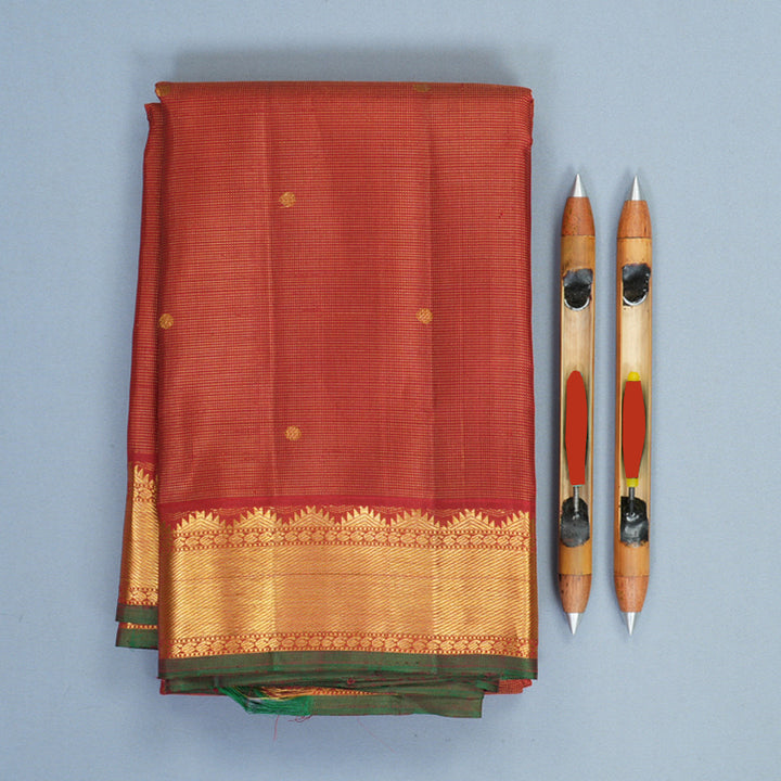 Hayagrivas Handloom Maroon Kanjivaram Silk Saree KBF590G7-3