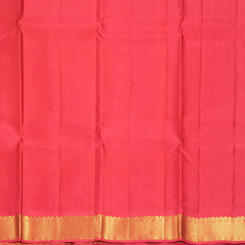 Hayagrivas Handloom Mustard Yellow Kanjivaram Silk Saree with Maroon Border KBF593G3-1