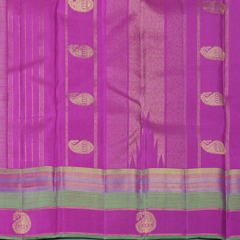 Hayagrivas Handloom Cream Kanjivaram Silk Saree with Multicolour Border KBF596G2-1