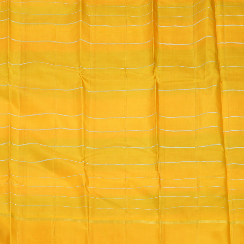 Hayagrivas Handloom Multicolour Kanjivaram Silk Saree with Yellow Border KBF597G1-1