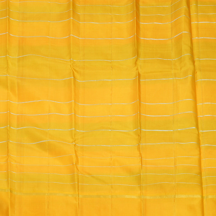 Hayagrivas Handloom Multicolour Kanjivaram Silk Saree with Yellow Border KBF597G1-1