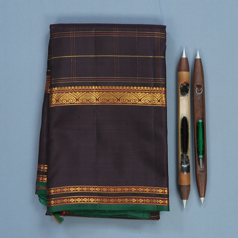 Hayagrivas Handloom Deep Jamun Kanjivaram Silk Saree KBF597G3-1