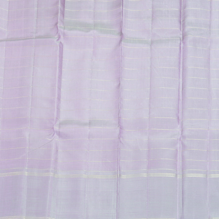 Hayagrivas Handloom Lavender Kanjivaram Silk Saree with Lilac-Grey Border KBF597G9-1