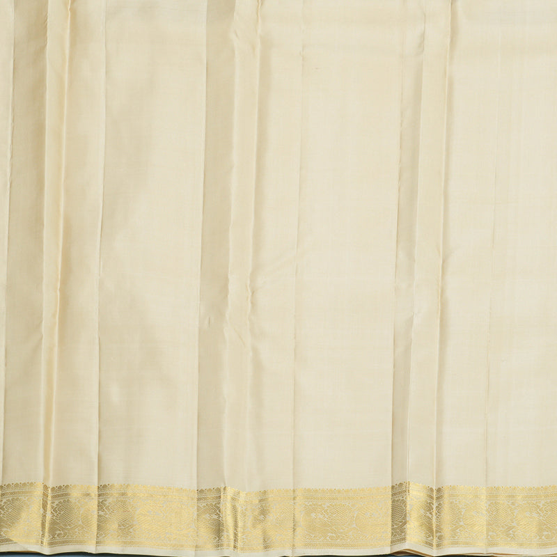 Hayagrivas Handloom Cream Kanjivaram Silk Saree KBF599G2-2