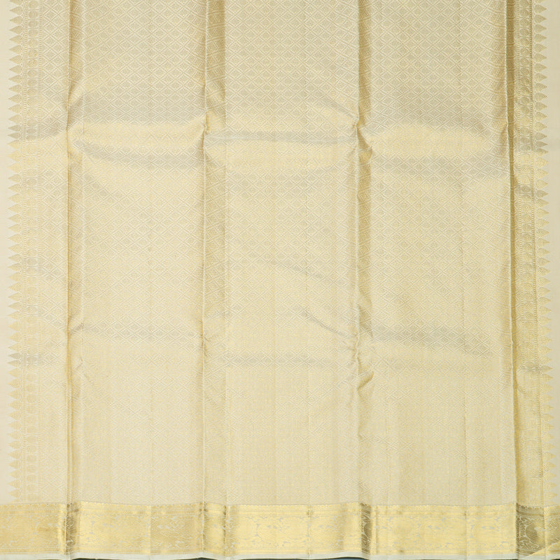Hayagrivas Handloom Cream Kanjivaram Silk Saree KBF599G2-2