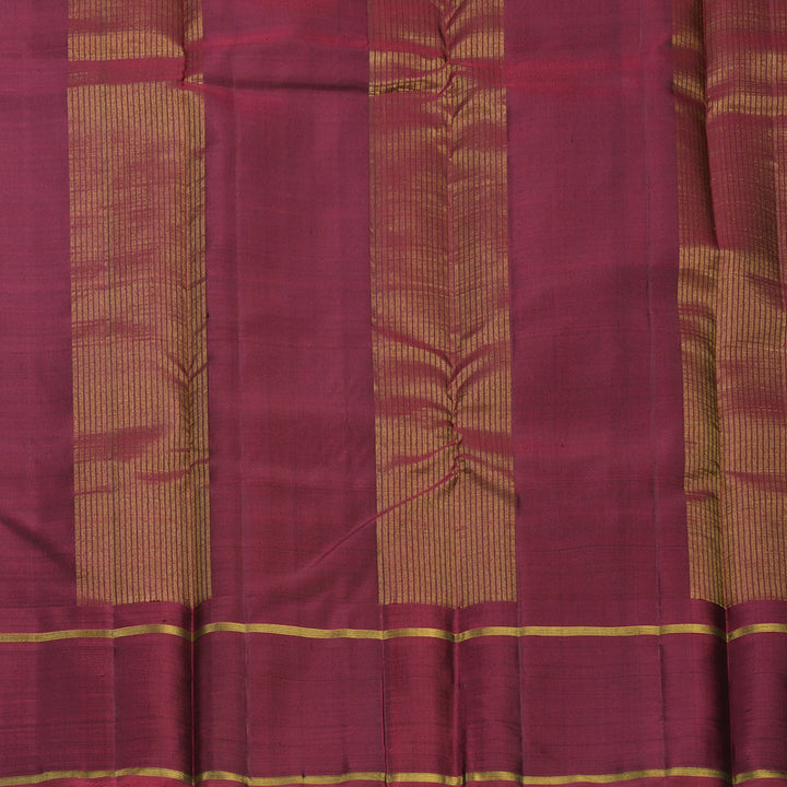 Hayagrivas Handloom Black Kanjivaram Silk Saree with Pinkish Maroon Border KBF599G4-1