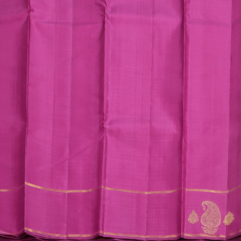 Hayagrivas Handloom Purple Kanjivaram Silk Saree with Pink Border KBF599G4-2