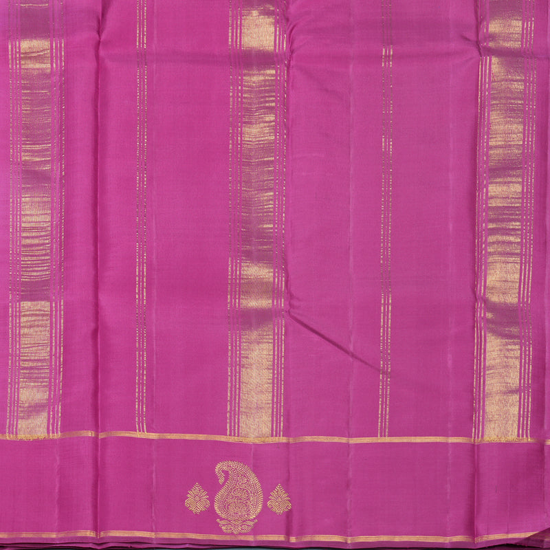Hayagrivas Handloom Purple Kanjivaram Silk Saree with Pink Border KBF599G4-2