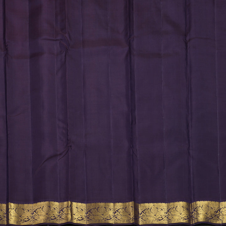 Hayagrivas Handloom Red Kanjivaram Silk Saree with Nagapazham Border KBF599G7-2