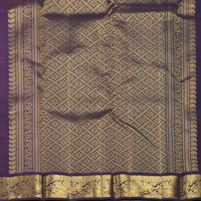 Hayagrivas Handloom Red Kanjivaram Silk Saree with Nagapazham Border KBF599G7-2