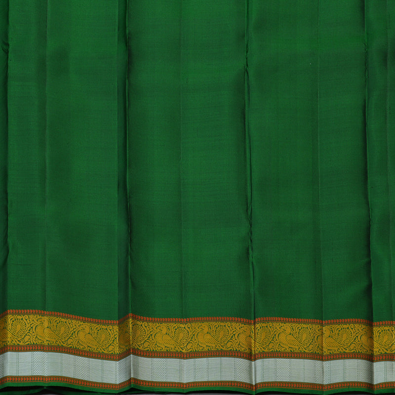 Hayagrivas Handloom Wine Maroon Kanjivaram Silk Saree with Green Border KBF59D1-7