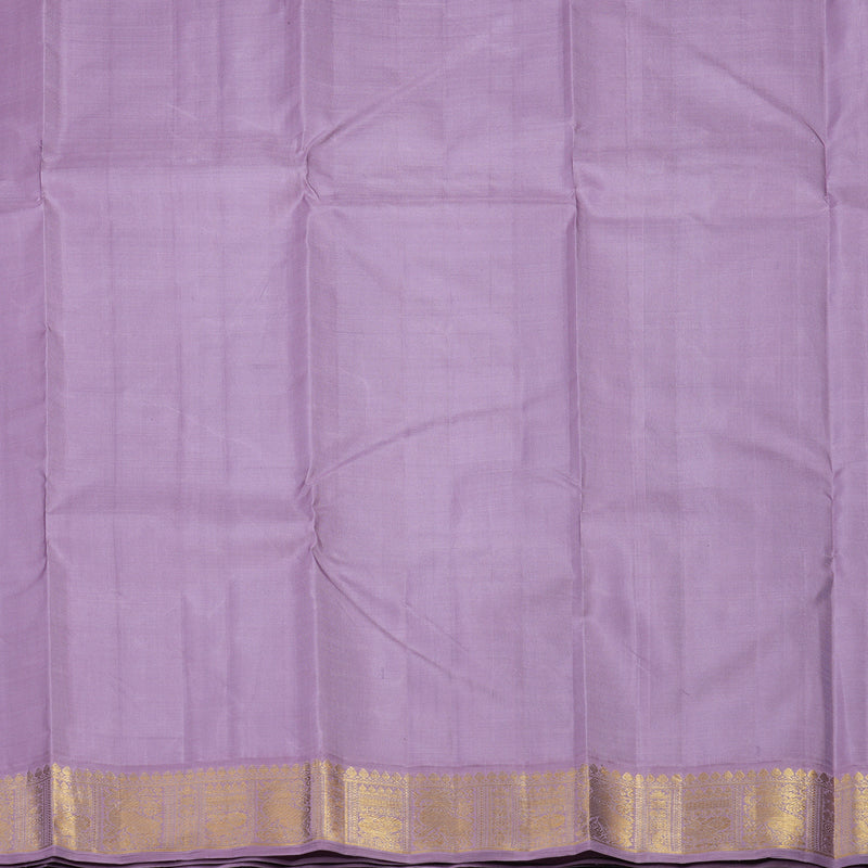 Hayagrivas Handloom Sky Blue Kanjivaram Silk Saree with Lilac Border KBF5D3-1