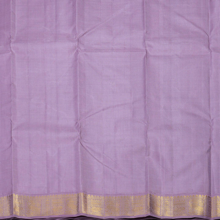 Hayagrivas Handloom Sky Blue Kanjivaram Silk Saree with Lilac Border KBF5D3-1