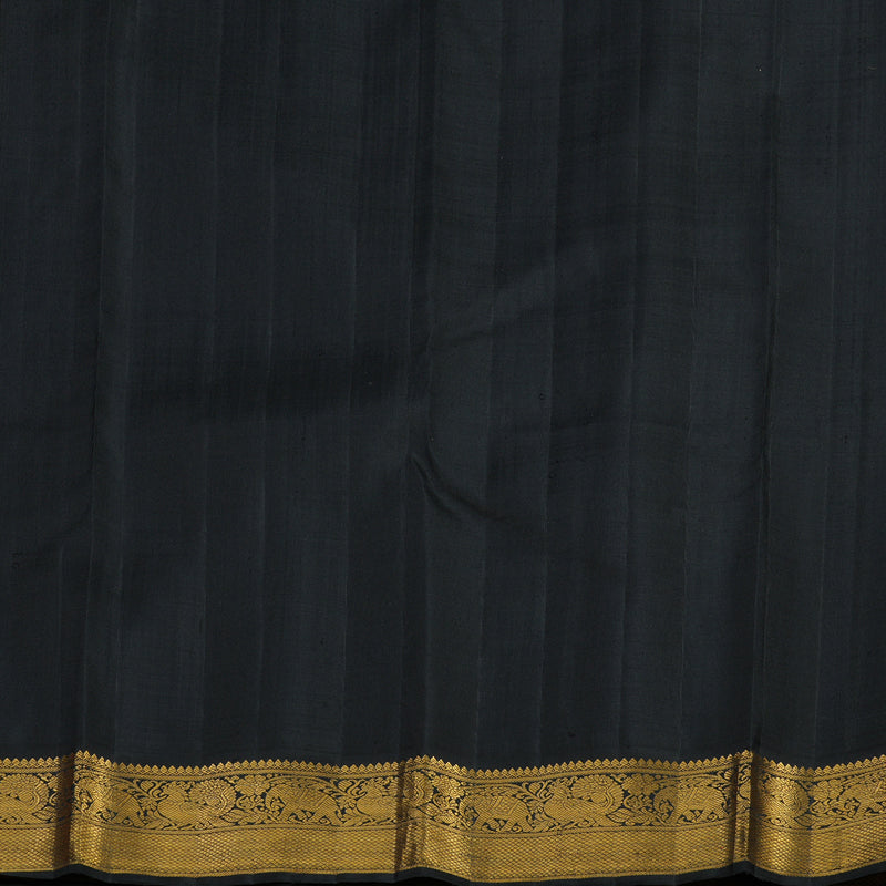 Hayagrivas Handloom Fanta Orange Kanjivaram Silk Saree with Black Border KBF5D3-2