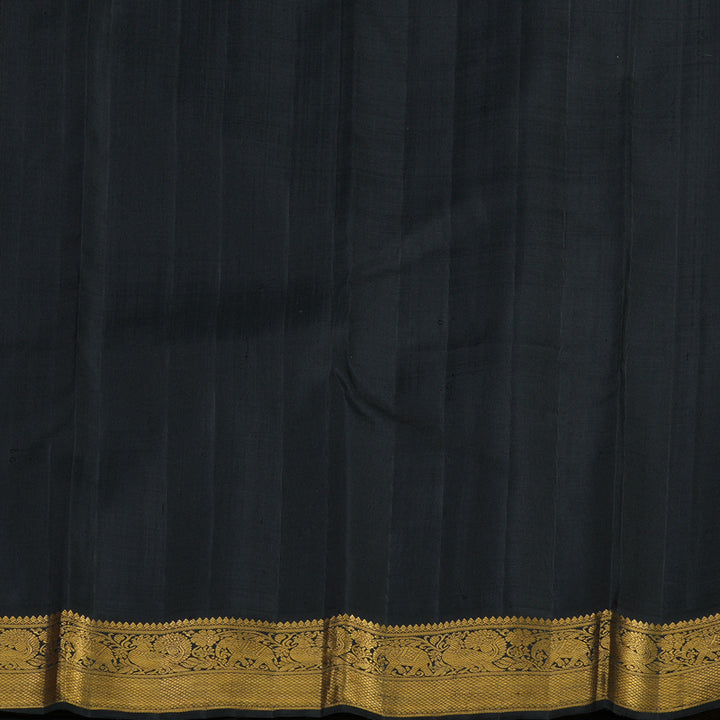Hayagrivas Handloom Fanta Orange Kanjivaram Silk Saree with Black Border KBF5D3-2