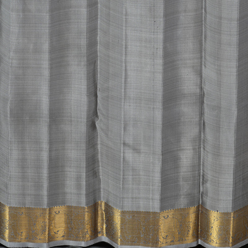 Hayagrivas Handloom Honey Kanjivaram Silk Saree with Lilac-Grey Border KBF5D7-1