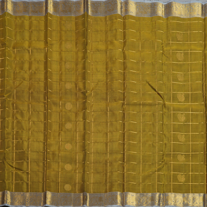 Hayagrivas Handloom Honey Kanjivaram Silk Saree with Lilac-Grey Border KBF5D7-1