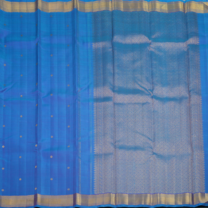 Hayagrivas Handloom Blue-Purple Kanjivaram Silk Saree KBF5D8-1