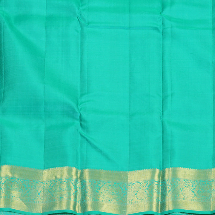 Hayagrivas Handloom Aqua Green Kanjivaram Silk Saree KBF600G1-13