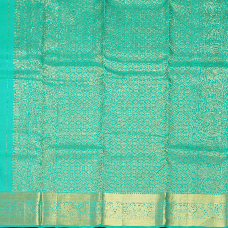 Hayagrivas Handloom Aqua Green Kanjivaram Silk Saree KBF600G1-13