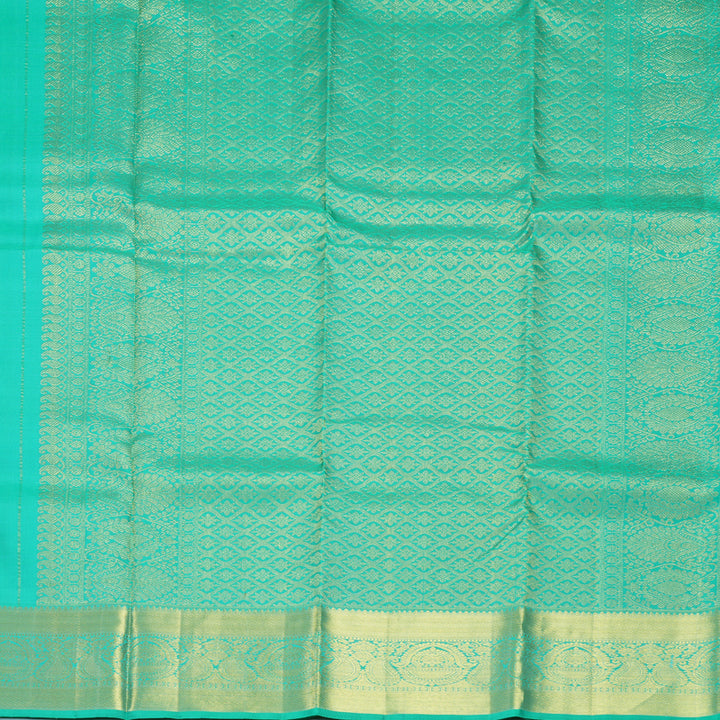 Hayagrivas Handloom Aqua Green Kanjivaram Silk Saree KBF600G1-13