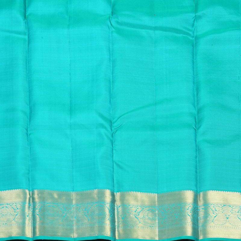 Hayagrivas Handloom Aqua Green Kanjivaram Silk Saree KBF600G1-16