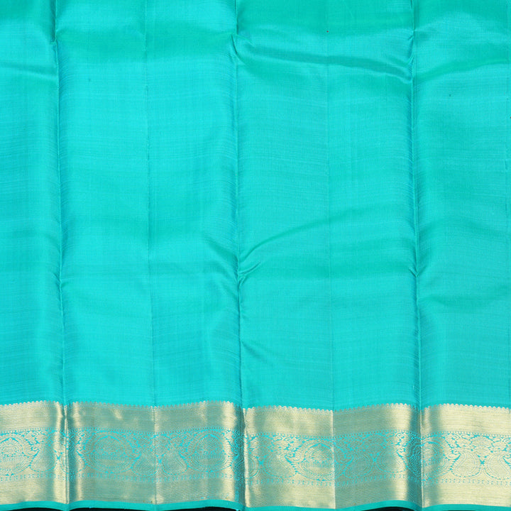 Hayagrivas Handloom Aqua Green Kanjivaram Silk Saree KBF600G1-16