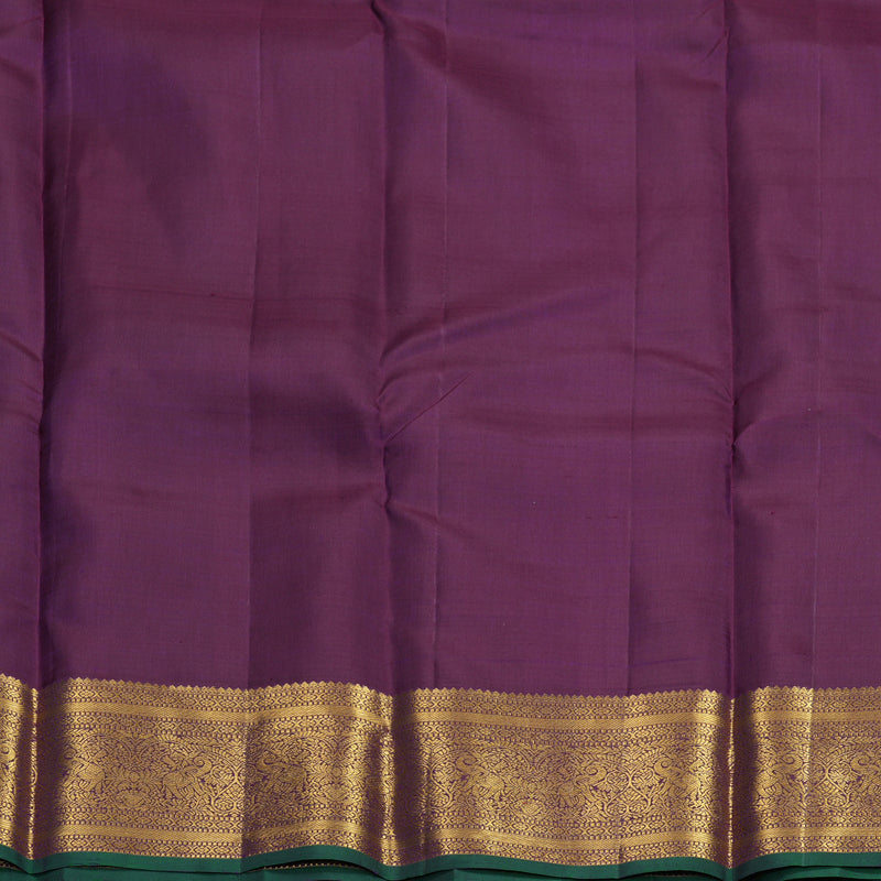 Hayagrivas Handloom Brinjal Purple Kanjivaram Silk Saree KBF600G1-18