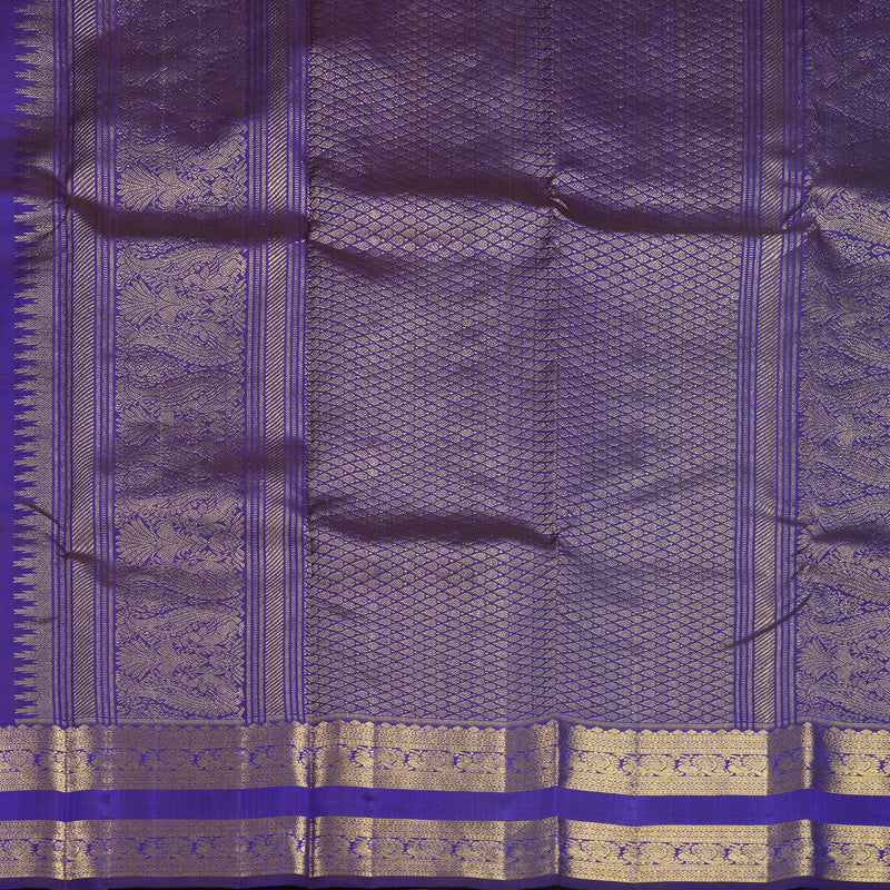 Hayagrivas Handloom Purple Kanjivaram Silk Saree KBF600G2-7