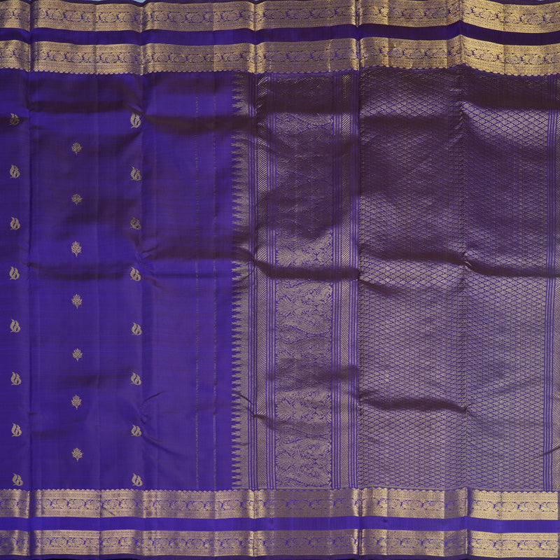 Hayagrivas Handloom Purple Kanjivaram Silk Saree KBF600G2-7