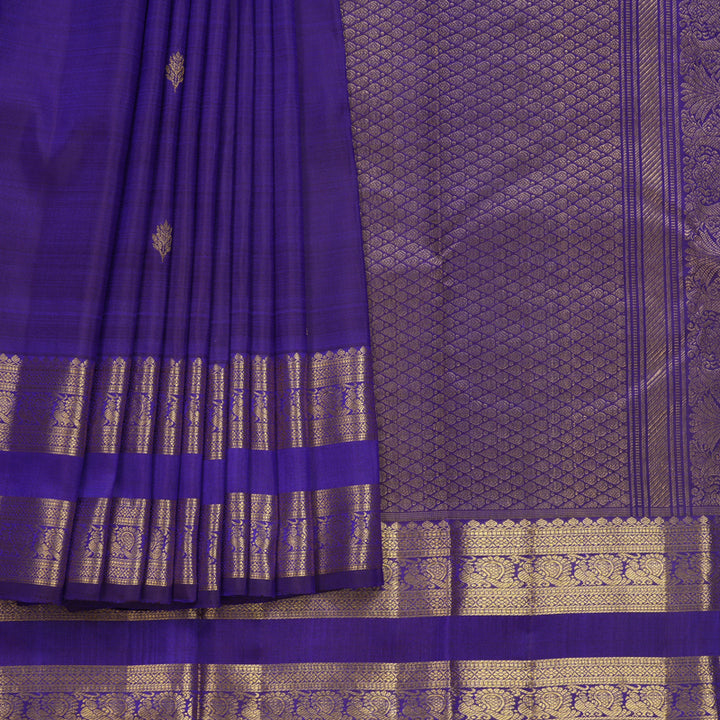 Hayagrivas Handloom Purple Kanjivaram Silk Saree KBF600G2-7