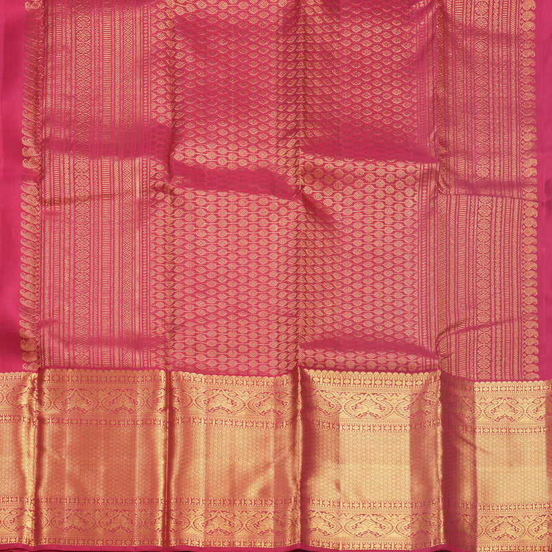 Hayagrivas Handloom Pink Kanjivaram Silk Saree KBF600G3-4