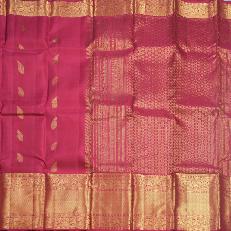 Hayagrivas Handloom Pink Kanjivaram Silk Saree KBF600G3-4
