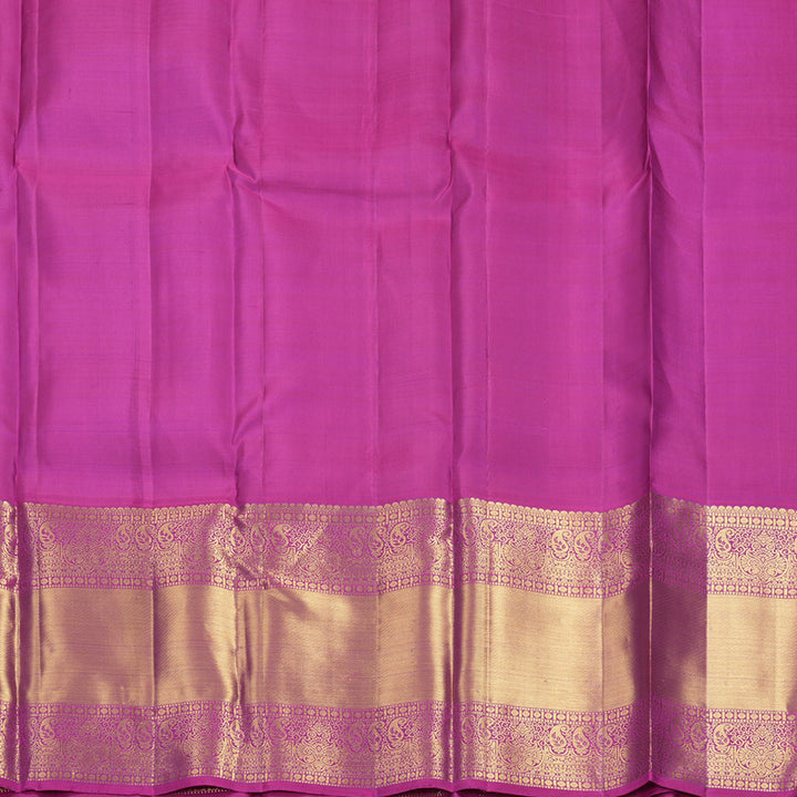 Hayagrivas Handloom Purple Kanjivaram Silk Saree with Magenta Border KBF600G3-6