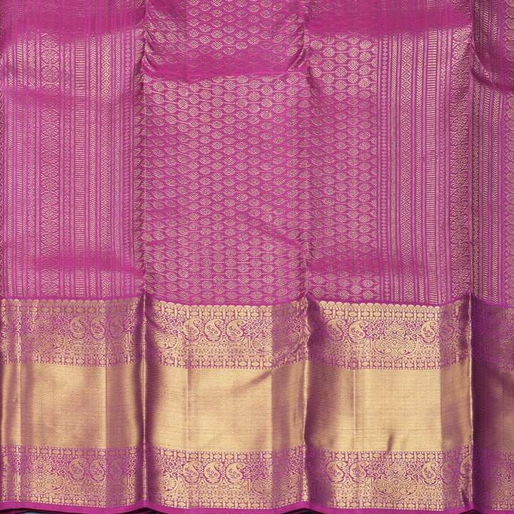 Hayagrivas Handloom Purple Kanjivaram Silk Saree with Magenta Border KBF600G3-6