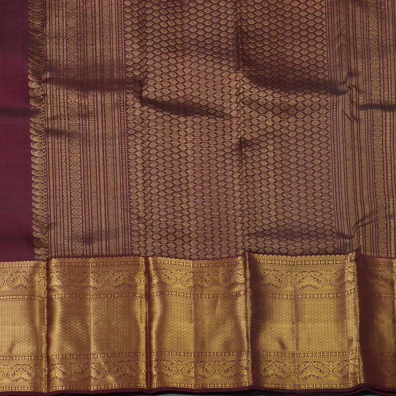 Hayagrivas Handloom Maroon Kanjivaram Silk Saree KBF600G3-7