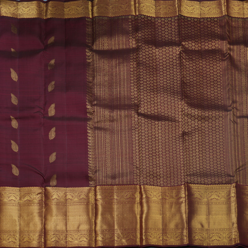 Hayagrivas Handloom Maroon Kanjivaram Silk Saree KBF600G3-7