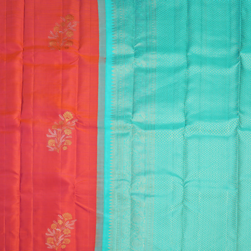 Hayagrivas Handloom Rustic Pink Kanjivaram Silk Saree KBF600G6-1
